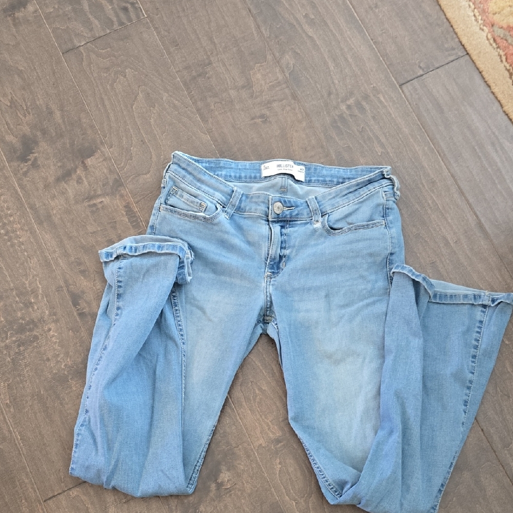 Hollister Women's Light Blue Flare Jeans